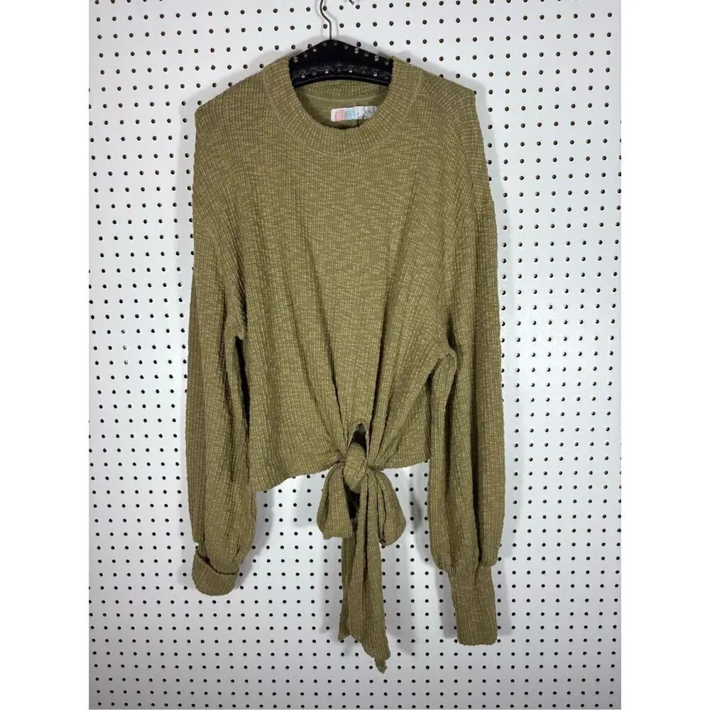 Free People Beach tie front sweater size S